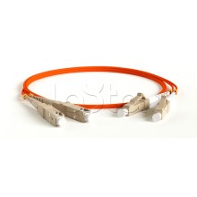 Патч-корд волоконно-оптический многомодовый MM 50/125, LC-SC, duplex, LSZH, 1 м Hyperline FC-D2-50-LC/PR-SC/PR-H-1M-LSZH-OR