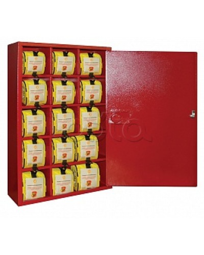 Футляр металлический секционный ПОЖТЕХНИКА ФМС-15 закрытый, красный во Владивостоке Пожарные шкафы Pintop.ru