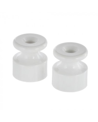 Фиксатор кабеля (изолятор) для внешней проводки кабеля (белый) LK Vintage (5шт) (888304-5) во Владивостоке Держатели, клипсы, скобы Pintop.ru