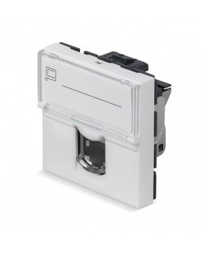 Модуль Keystone Jack RJ-45(8P8C), 180 градусов, категория 6, экранированная Cabeus (KJ-RJ45-Cat.6-SH-180T-FP-L-45) во Владивостоке Модули Keystone Pintop.ru