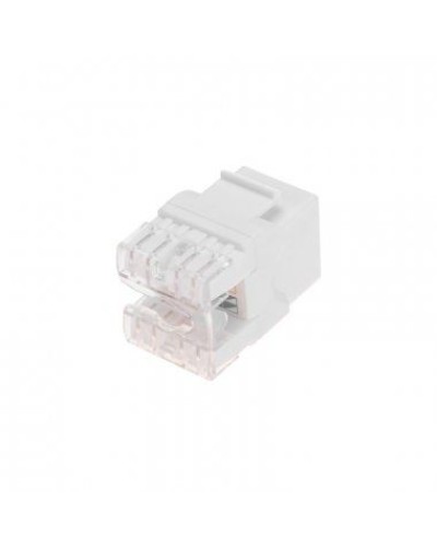 Модуль Keystone Jack RJ-45(8P8C), UTP неэкранированный, CAT 5e, тип 180 градусов, белый REXANT PRO 02-0060 во Владивостоке Модули Keystone Pintop.ru