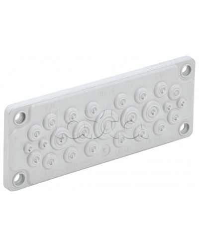 TITAN Ввод кабельный мембр. 25 отв. d=5-26мм IP65 серый IEK (TI-00D-MC-025-65) во Владивостоке Аксессуары для стоек и шкафов Pintop.ru