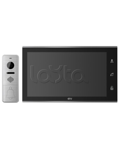 Комплектвидеодомофона CTV-DP4105AHD (черный) во Владивостоке Комплекты домофонов Pintop.ru