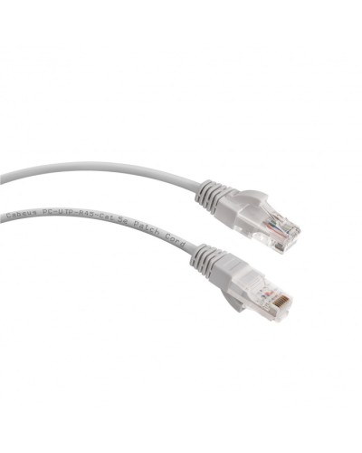 Патч-корд UTP, категория 5e, 1 м, LSZH, неэкранированный, серый Cabeus PC-UTP-RJ45-Cat.5e-1m-LSZH во Владивостоке Патчкорды (медные) Pintop.ru