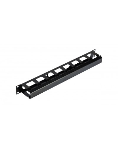 NIKOMAX (NMC-OK580C-1U-BK) - Кабельный органайзер NIKOMAX 19, 1U, глубина колец 58мм, металлический, скрышкой во Владивостоке Кабельные органайзеры Pintop.ru