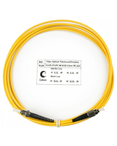 Шнур оптический simplex FC-ST 9/125 sm 3м LSZH Cabeus FOP(s)-9-FC-ST-3m во Владивостоке Патч-корды оптические Pintop.ru