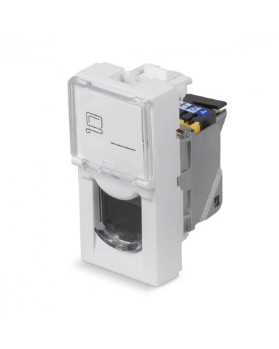 Модуль Keystone Jack RJ-45(8P8C), 180 градусов, категория 6a, экран. Cabeus (KJ-RJ45-Cat.6a-SH-180T-FP-L-22,5) во Владивостоке Модули Keystone Pintop.ru