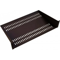 Полка перфорированная консольная 200мм 2U черная ЦМО МС-20-9005