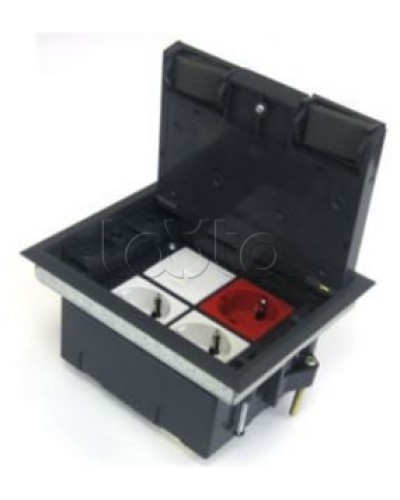 Люк в пол на 4 модуля (45х45 мм), с суппортом и коробкой, стальной Экопласт 70040 во Владивостоке Системы лючков и колонн Pintop.ru