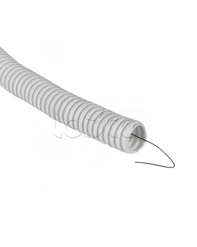 Труба гофр. ПВХ с протяжкой d20 мм (100 м) белая EKF-Plast (tg-z-20-100-white) во Владивостоке Труба гофрированная Pintop.ru