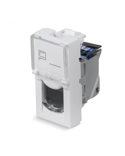 Модуль Keystone Jack RJ-45(8P8C), 180 градусов, категория 6, экранированная Cabeus (KJ-RJ45-Cat.6-SH-180T-FP-L-22,5) во Владивостоке Модули Keystone Pintop.ru