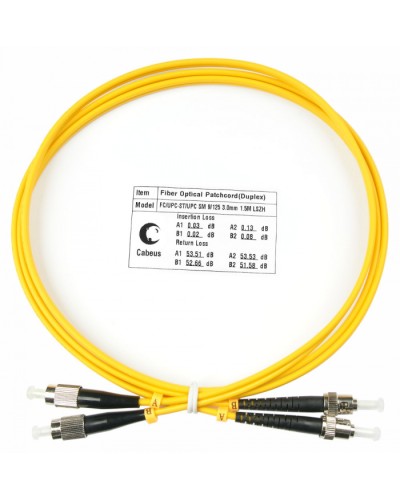 Шнур оптический duplex FC-ST 9/125 sm 1,5м LSZH Cabeus FOP(d)-9-FC-ST-1,5m во Владивостоке Патч-корды оптические Pintop.ru