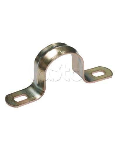 Скоба двухлапковая для крепления металлорукава d21-22 IEK (CMAT11-21-100) во Владивостоке Держатели, клипсы, скобы Pintop.ru