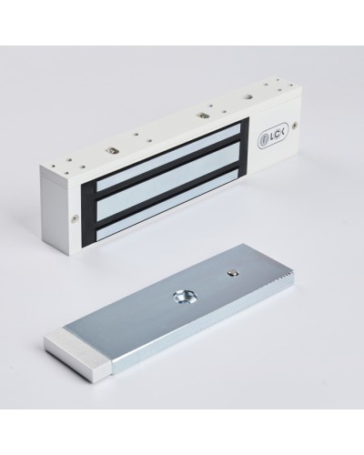 R-Lock RL-EM350-LSW - Электромагнитный замкок, 350кг, DC12/24B, цвет белый, RAL9016(белый), два датчика втроены в корпус замка: датчик Холла и магнито-контактный датчик во Владивостоке Электромагнитные замки Pintop.ru