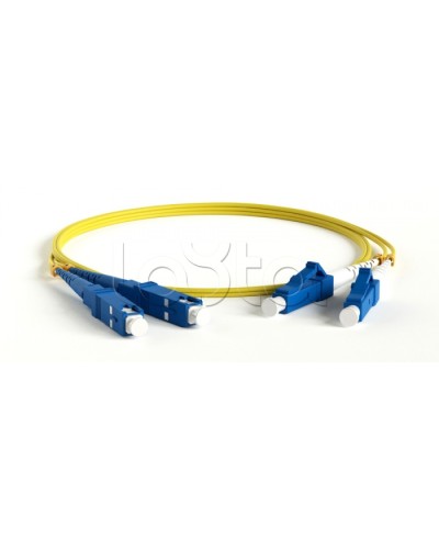 Патч-корд волоконно-оптический одномодовый SM 9/125 (OS2), LC/UPC-SC/UPC, duplex, LSZH, 3 м Hyperline FC-D2-9-LC/UR-SC/UR-H-3M-LSZH-YL во Владивостоке Патч-корды оптические Pintop.ru