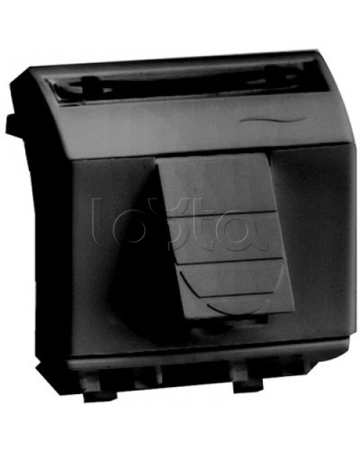 Компьютерная розетка RJ-45, кат.6A 8P8C, Hyperline, Dual IDC: 110&Krone Brava, черн., 2мод DKC 77679N во Владивостоке Розетки компьютерные и телефонные Pintop.ru