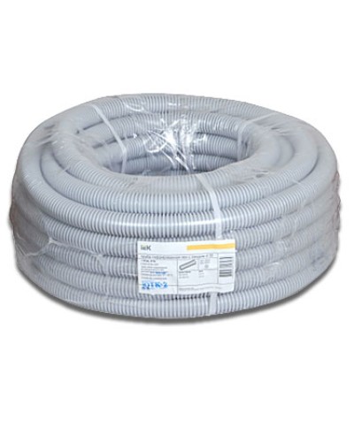 Труба гофрированная ПВХ 25 мм с зондом IEK CTG20-25-K41-050I (50 м) во Владивостоке Труба гофрированная Pintop.ru