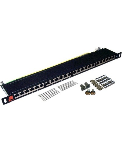 Патч-панель 19, 24 порта RJ-45, категория 6, STP, 0.5U, компактная LANMASTER LAN-PPC24S6 во Владивостоке Патч панель Pintop.ru