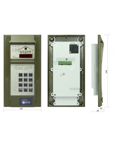 Блок вызова до 200 абонентов Vizit БВД-N201FCP во Владивостоке Блоки вызова многоабонентные Pintop.ru