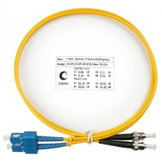 Шнур оптический duplex SC-ST 9/125 sm 1м LSZH Cabeus FOP(d)-9-SC-ST-1m