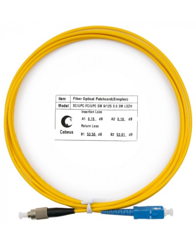 Шнур оптический simplex SC-FC 9/125 sm 3м LSZH Cabeus FOP(s)-9-SC-FC-3m во Владивостоке Патч-корды оптические Pintop.ru