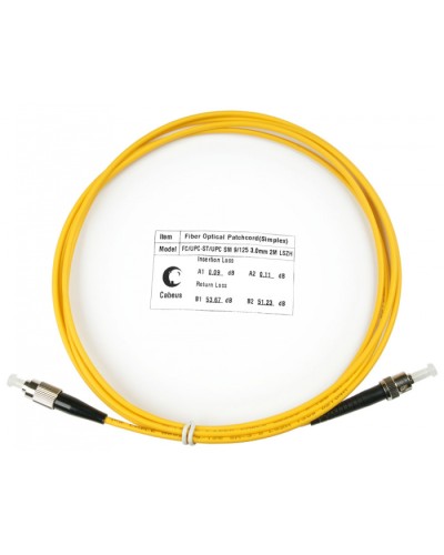 Шнур оптический simplex FC-ST 9/125 sm 2м LSZH Cabeus FOP(s)-9-FC-ST-2m во Владивостоке Патч-корды оптические Pintop.ru