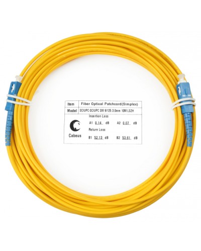 Шнур оптический simplex SC-SC 9/125 sm 25м LSZH Cabeus FOP(s)-9-SC-SC-25m во Владивостоке Патч-корды оптические Pintop.ru