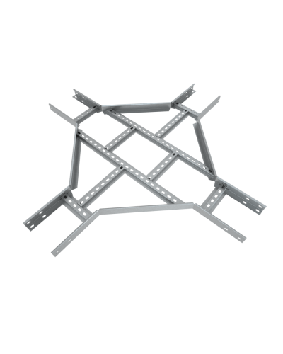 Х-разветвитель лестничный 80х200х1,2 мм Быстрый монтаж КМ-Профиль (LXDS80-200-1.2) во Владивостоке Аксессуары для лотков Pintop.ru
