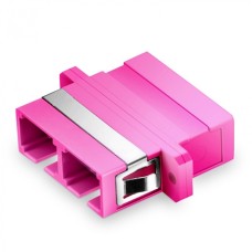 Оптический адаптер OM4, дуплекс SC, с фланцами, пурпурный Eurolan (36A-40-2S-02MG)