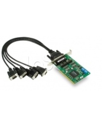 Плата 4-х портовая промышленная RS-232/422/485 для шины Universal PCI + кабель Moxa CP-134U-DB9M во Владивостоке Сетевые карты Pintop.ru