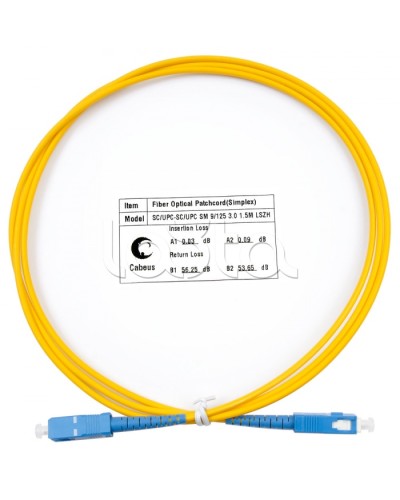 Шнур оптический simplex SC-SC 9/125 SM 1,5 м LSZH Cabeus FOP(s)-9-SC-SC-1,5M во Владивостоке Патч-корды оптические Pintop.ru