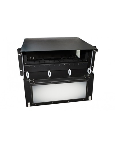 Патч-панель 19” универсальная Hyperline FO-19BX-4U-F2-12xSLT-W120H32-EMP во Владивостоке Кросс оптический Pintop.ru