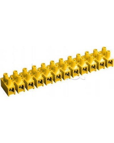Зажим винтовой ЗВИ-3 н/г 1,0-2,5 мм2 (12пар) желтый IEK UZV7-003-04 во Владивостоке Клеммные колодки Pintop.ru