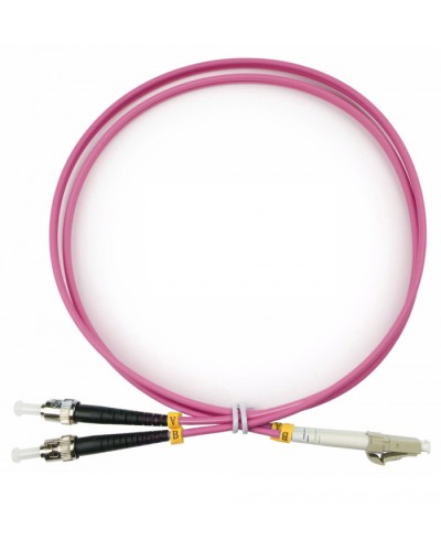 Шнур оптический duplex LC-ST 50/125 mm OM4 1м LSZH Cabeus FOP-50-OM4-LC-ST-1m во Владивостоке Патч-корды оптические Pintop.ru