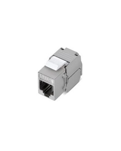 Вставка Keystone Jack RJ-45(8P8C), категория 5e, 110 IDC, угол заделки 180 градусов, без инструмента (Toolless), экранированная, белая во Владивостоке Модули Keystone Pintop.ru