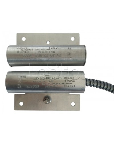 Извещатель охранный точечный магнитоконтактный взрывозащищённый Магнито-контакт Ех ИО102 Al исп.300 вывод с магнитом М-200 1Ex d IIC T6 Gb (кабель 2х0,75) во Владивостоке Извещатели охранные (Ex) Pintop.ru