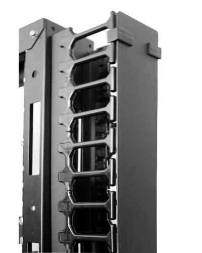 Органайзер с пластиковыми пальцами 42U ЦМО (ВКО-П-42/48-9005) во Владивостоке Кабельные органайзеры Pintop.ru