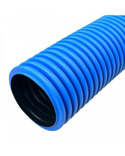 Труба гофрированная двустенная ПНД жесткая тип 450 (SN12) синяя д90 5,7м (34,2м/уп) Промрукав (PR15.0122) во Владивостоке Труба гофрированная Pintop.ru