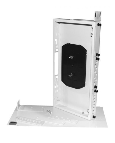 Бокс оптический универсальный 19, от 8 до 24 портов (SC, duplex LC, ST, FC), со сплайс пластиной, без пигтейлов и проходных адаптеров Hyperline FO-19R-1U-3xSLT-W140H42-24UN-GY во Владивостоке Кросс оптический Pintop.ru