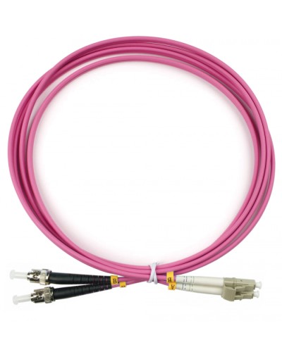 Шнур оптический duplex LC-ST 50/125 mm OM4 2м LSZH Cabeus FOP-50-OM4-LC-ST-2m во Владивостоке Патч-корды оптические Pintop.ru