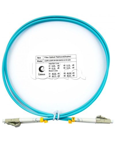 Патч-корд волоконно-оптический MM 50/125 duplex LC-LC LSZH (1м) Cabeus FOP-50-LC-LC-1m во Владивостоке Патч-корды оптические Pintop.ru