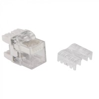 Модуль Keystone, RJ45, кат.6, UTP, 180 градусов, с индикатором, белый LANMASTER LAN-OKi45U6/180