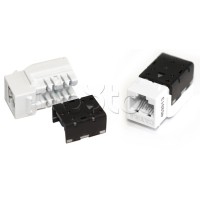 Вставка Keystone Jack RJ-45(8P8C), категория 6A, 110 IDC оранжевая Hyperline (KJNE-8P8C-C6A-90-OR)