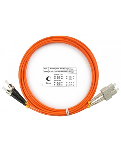 Шнур оптический duplex SC-ST 62,5/125 mm 3м LSZH Cabeus FOP-62-SC-ST-3m во Владивостоке Патч-корды оптические Pintop.ru