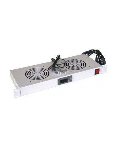 Модуль вентиляторный с термостатом 19 1U с 2-мя вентиляторами REXANT 04-2604 во Владивостоке Вентиляторные модули Pintop.ru