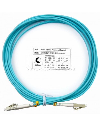 Патч-корд волоконно-оптический MM 50/125 duplex LC-LC LSZH (3м) Cabeus FOP-50-LC-LC-3m во Владивостоке Патч-корды оптические Pintop.ru