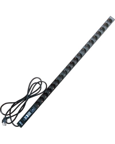 Блок розеток вертикальный 20xSchuko, 250V, 16A, шнур 3 метра, вилка Schuko TWT TWT-PDV-20GS-GP во Владивостоке Блоки розеток Pintop.ru