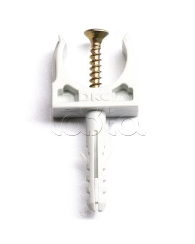 Держатель с защелкой и дюбелем, д.16 мм DKC 51316 во Владивостоке Держатели, клипсы, скобы Pintop.ru