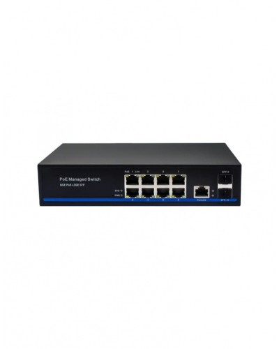 Управляемый L2 PoE коммутатор Gigabit Ethernet на 8 RJ45 PoE + 2 x GE SFP порта NST NS-SW-8G2G-PL во Владивостоке Коммутаторы Pintop.ru