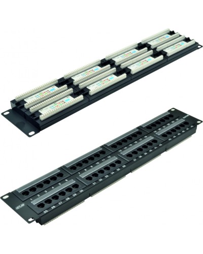 Панель коммутационная 19, 2U, 48 портов,Кат.5e NETLAN EC-URP-48-UD2 во Владивостоке Патч панель Pintop.ru